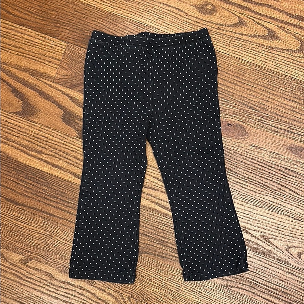 EUC Gap Black Polka Dot Pants; 2T